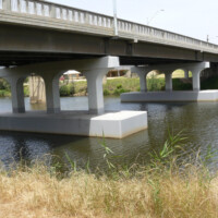 Mitchell River Project
Strengthening of the Mitchell River Bridge Foundations for VicRoads. Consisting of 950 diametre Steel Piles, driven 30m deep and forming and casting a new pile cap incorporating the existing pile cap and the new piles